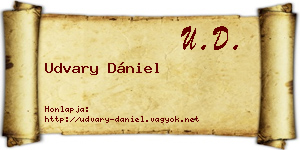 Udvary Dániel névjegykártya